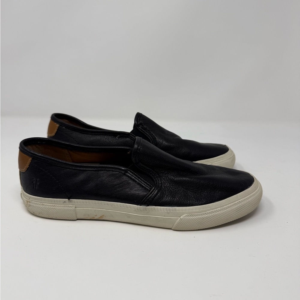 Frye Gia Black Leather Slip-On Loafers Sz 7.5 (DCTGWE)